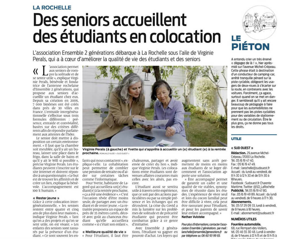 Article Sud Ouest 2023